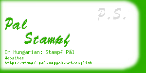 pal stampf business card